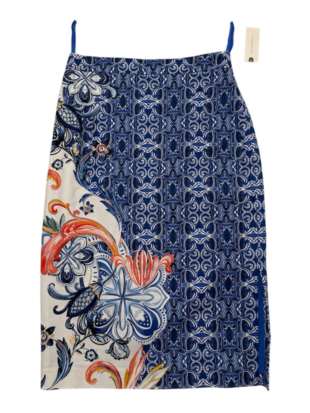 NWT Moulinette Soeurs Anthropologie Women's Skirt Blue Floral Pencil Sz 0